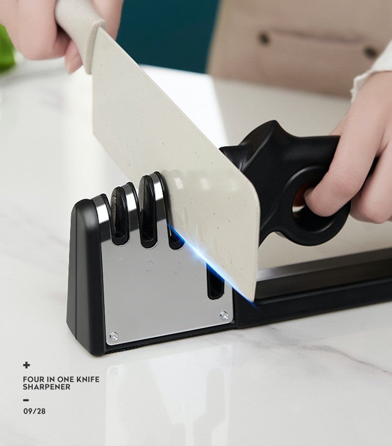 Four-in-one Kitchen Knife Sharpening Stick Fixed Angle Sharpener