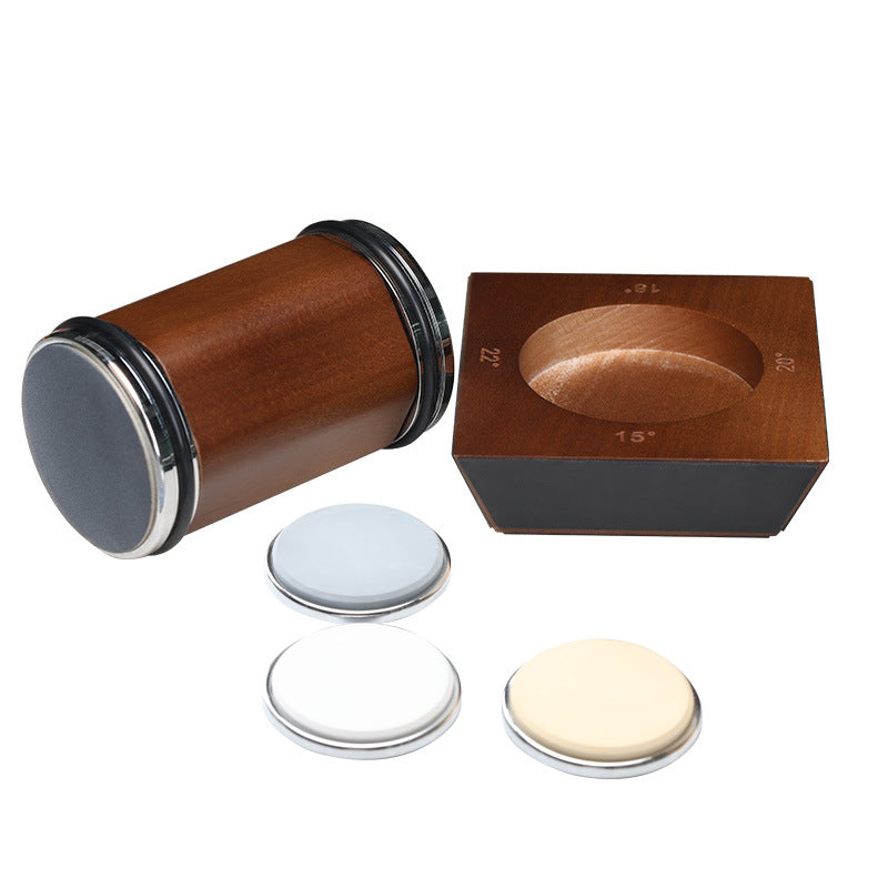 Household Kitchen Sharpening Stone Set With Wooden Roller Gold