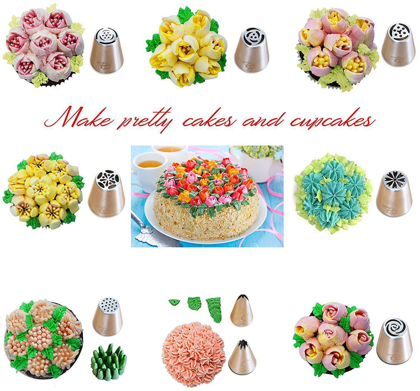 30-piece Set Russian Nozzle Set Converter Decorating Pouch