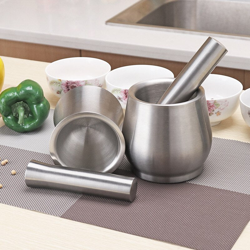 Kitchen 304 stainless steel garlic masher grinder