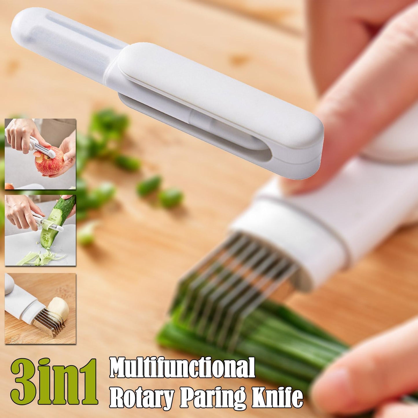 360 Rotating Stainless Steel Peeler 3 In 1 Multifunctional Rotary