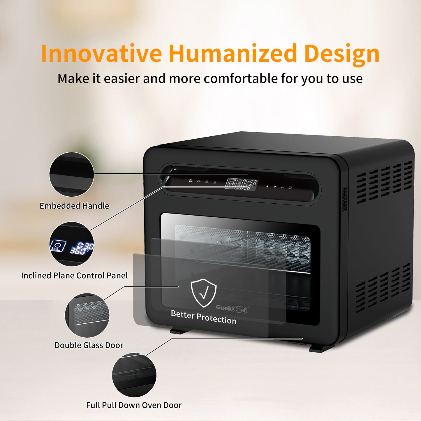 Steam Convection Oven Countertop Cooking Presets