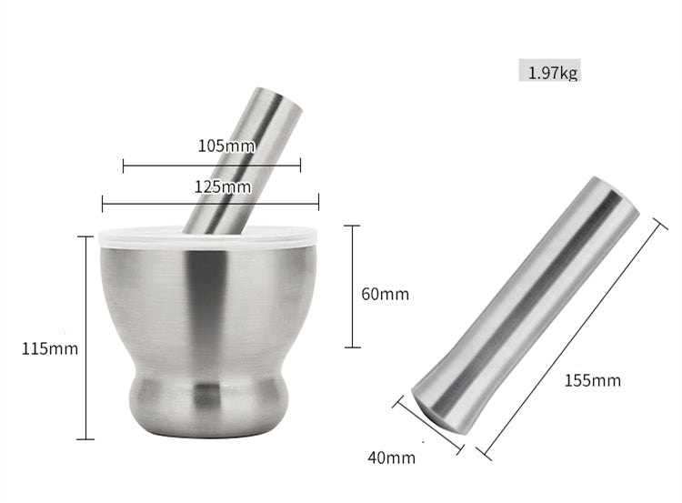 Kitchen 304 stainless steel garlic masher grinder