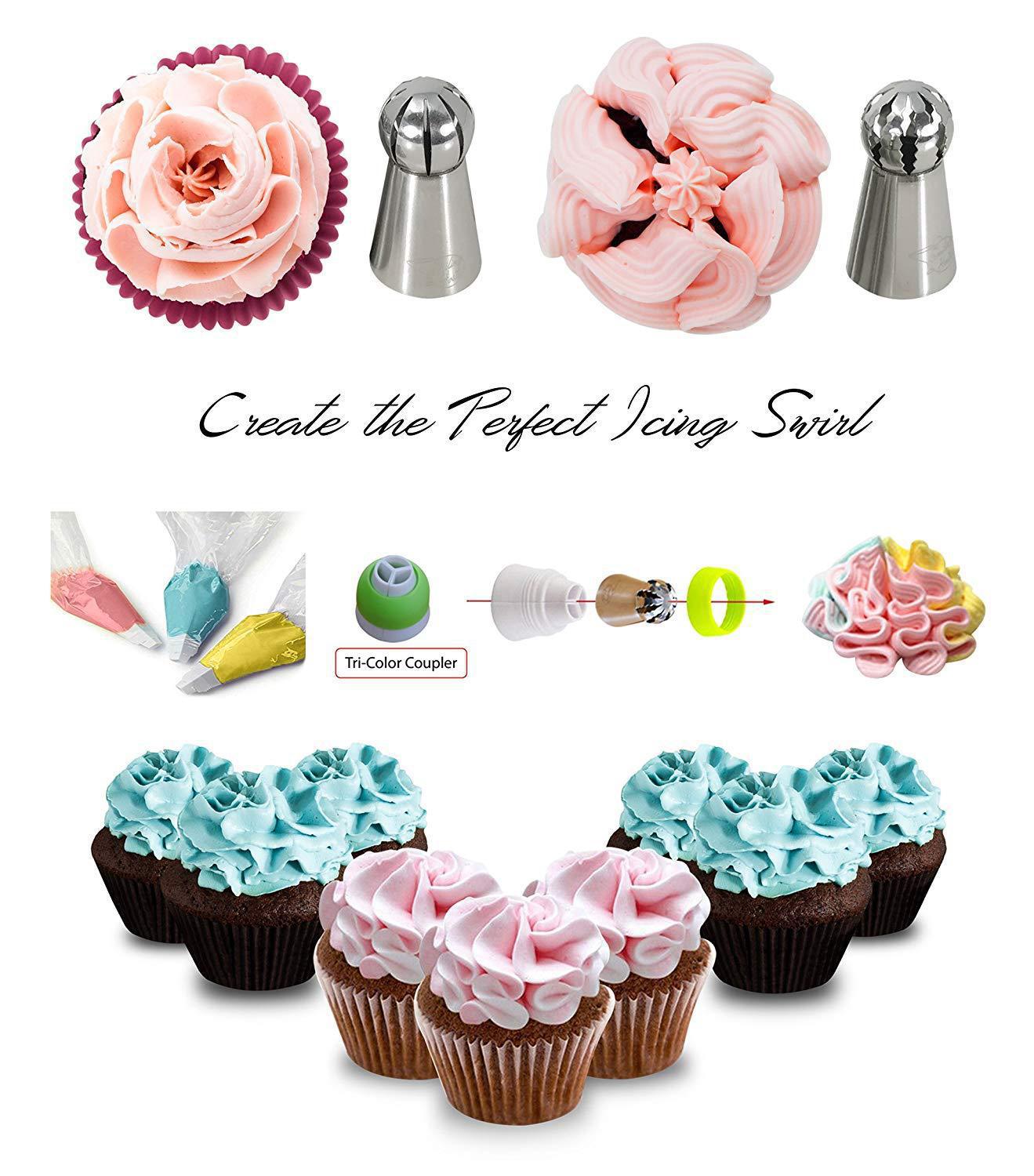30-piece Set Russian Nozzle Set Converter Decorating Pouch