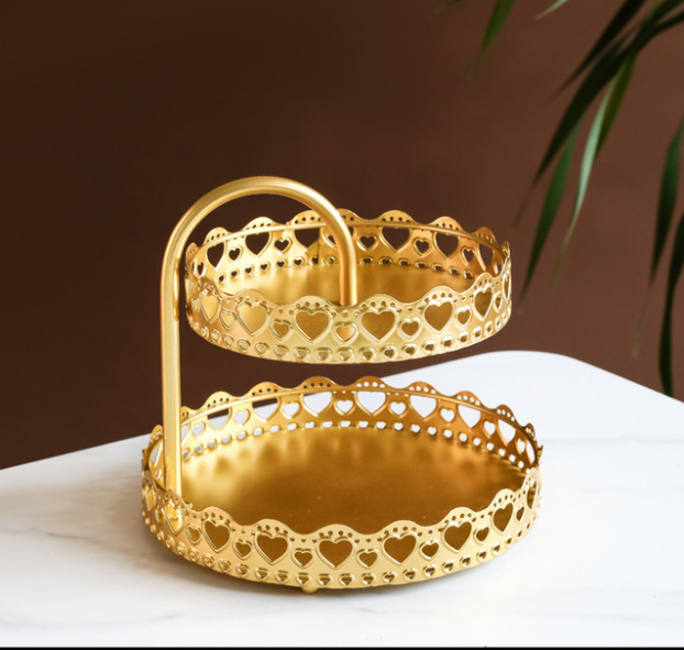 Pastry Tray Storage Tray Double Layer Creative Personality Fashion Living Room Household