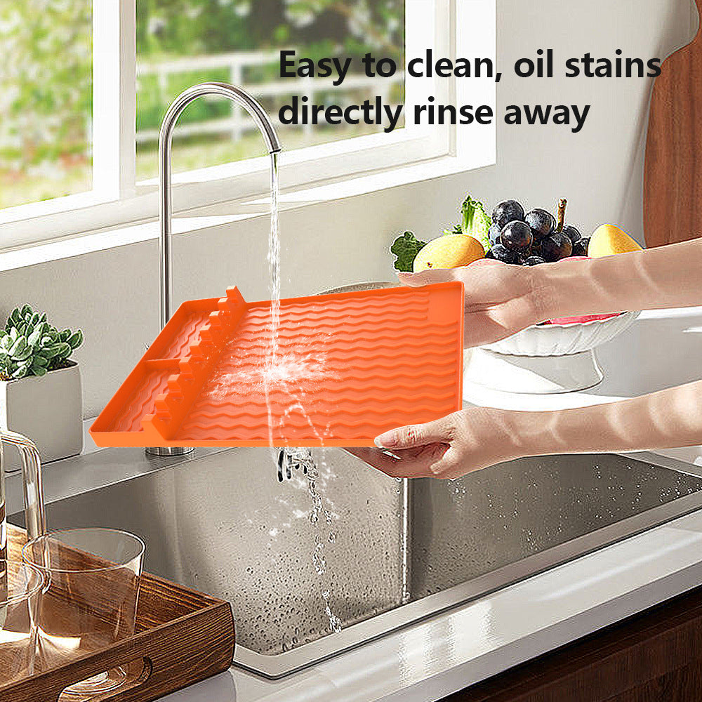 Oven Silicone Baking Tray Dustproof Cleaning Pad Barbecue