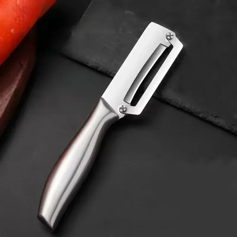 1PC Stainless Steel Flat Edge Peeler Potato Peeler Slicer Knife