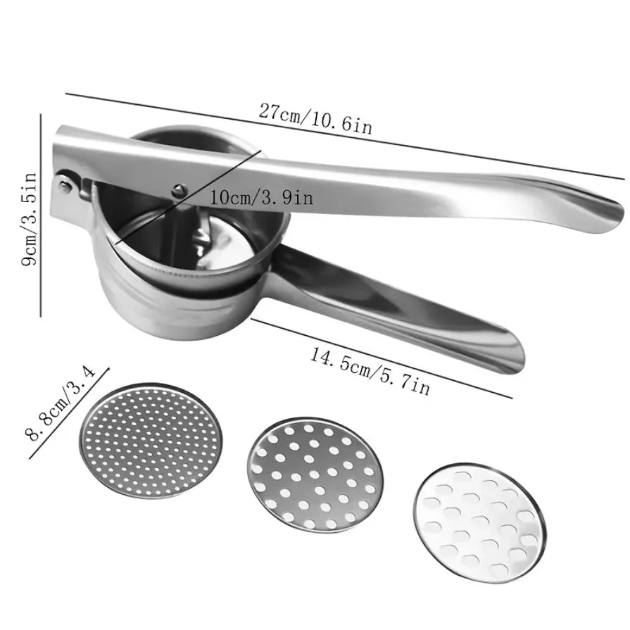 1pc Stainless Steel Potato Ricer, Manual Masher For Potatoe
