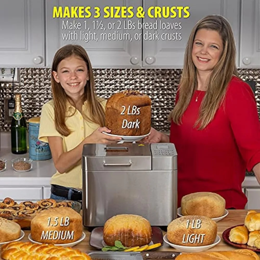 Stainless Steel Bread Maker Smart Cooking Programs