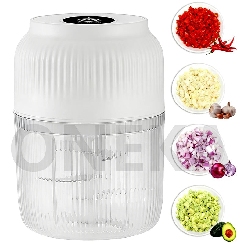 6-Blade Electric Mini Garlic Chopper