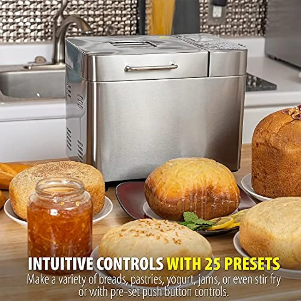 Stainless Steel Bread Maker Smart Cooking Programs