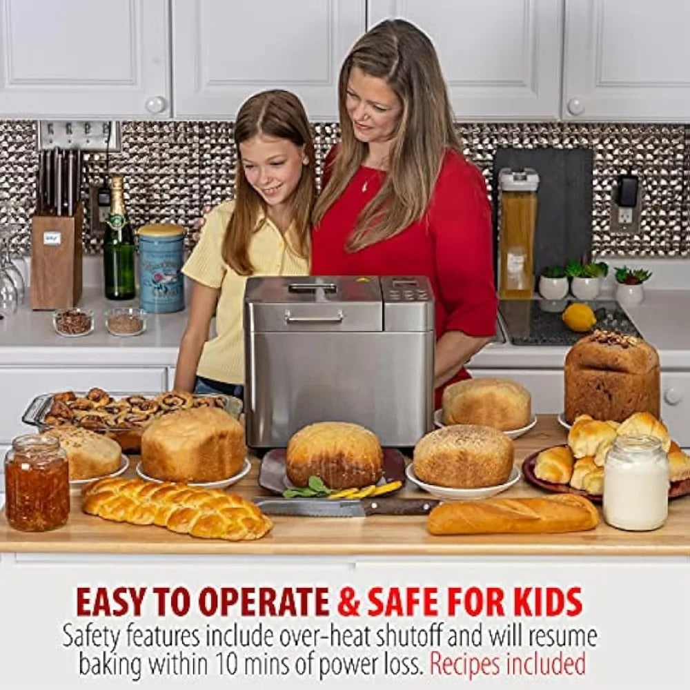 Stainless Steel Bread Maker Smart Cooking Programs