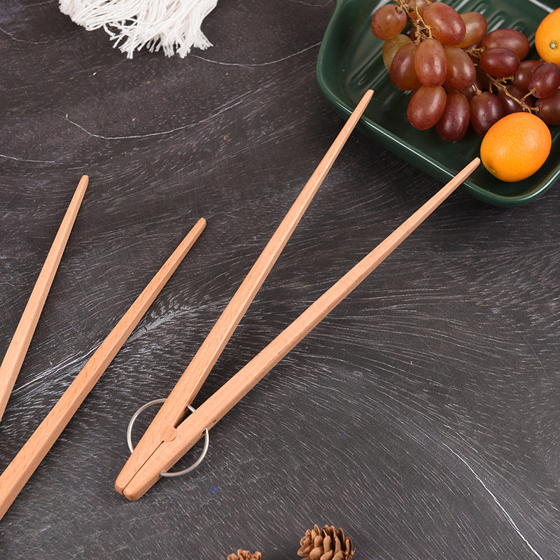 Wholesale Beech Tongs Bread Clip Anti-scald Food Clip