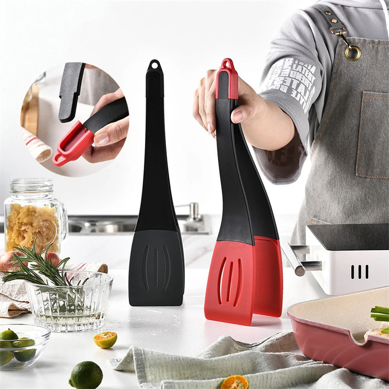 3 In 1 Frying Spatula Clip Silicone Food Clip Frying Steak
