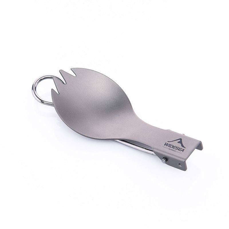 Pure Titanium Foldable Fork And Spoon Two In One