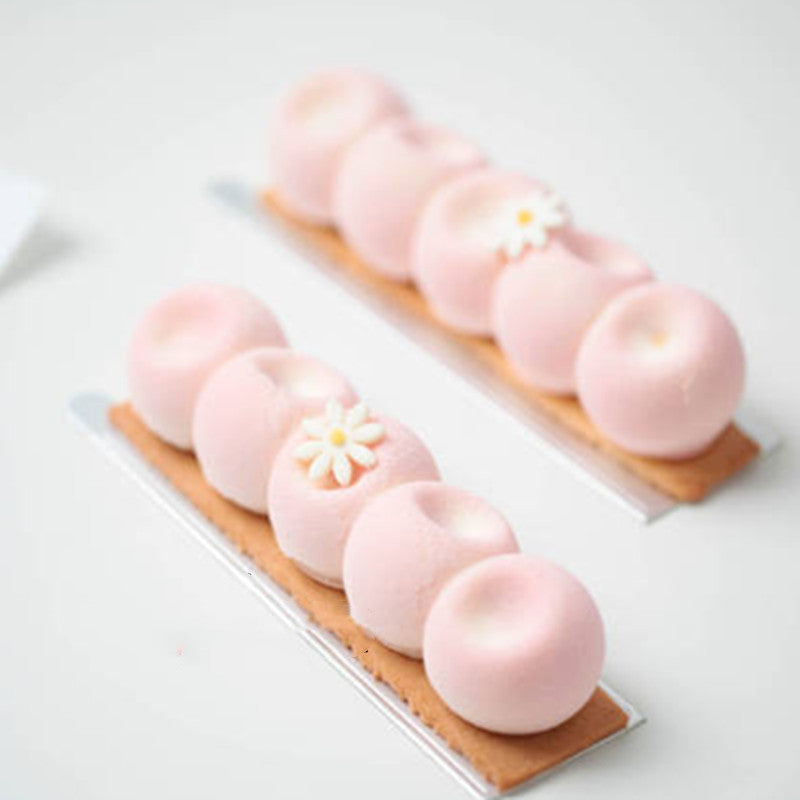 6 Concave Ball Strips French Pastry Mousse Cake Silicone Mold