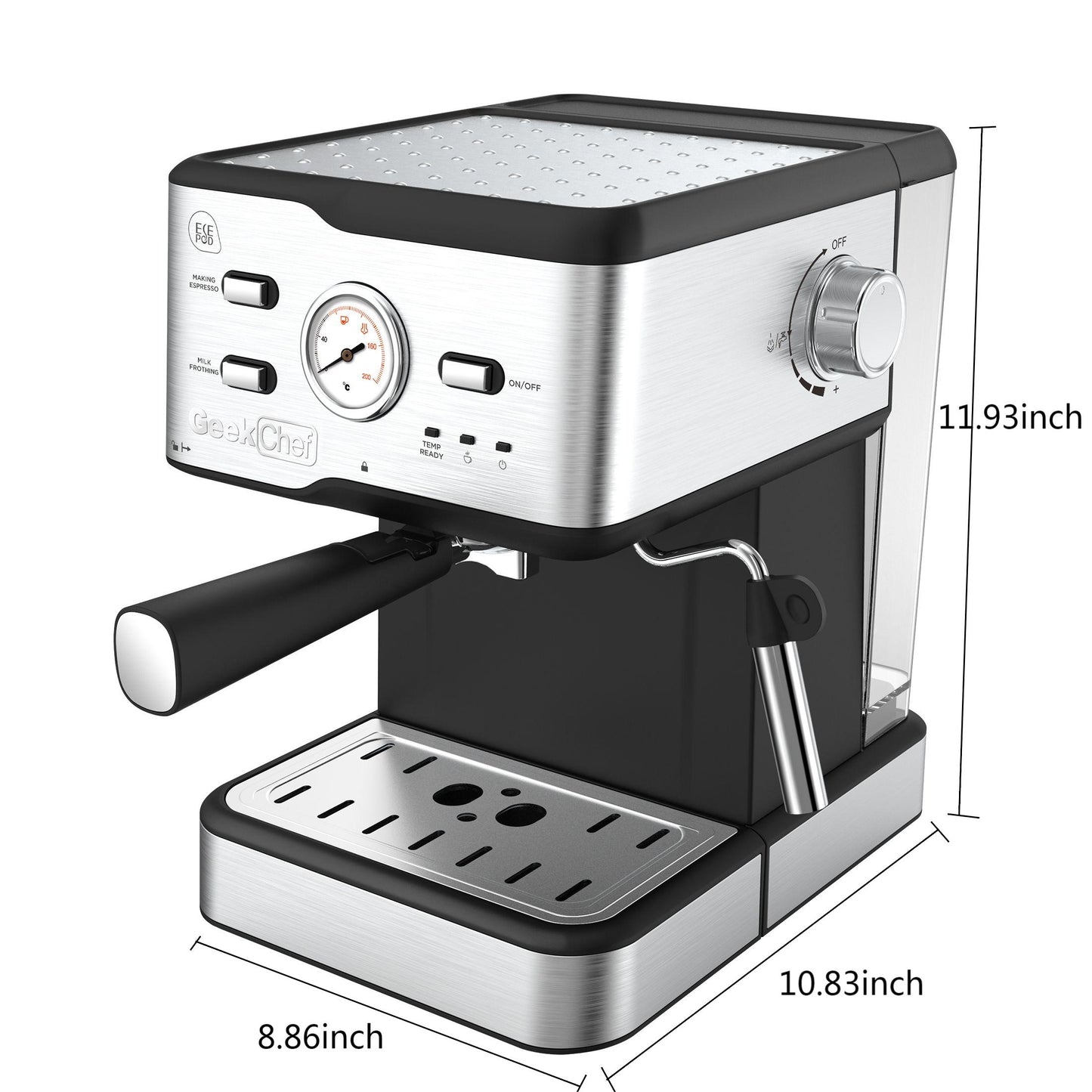 Espresso Machine 20 Bar Pressure Cappuccino Latte Maker Coffee