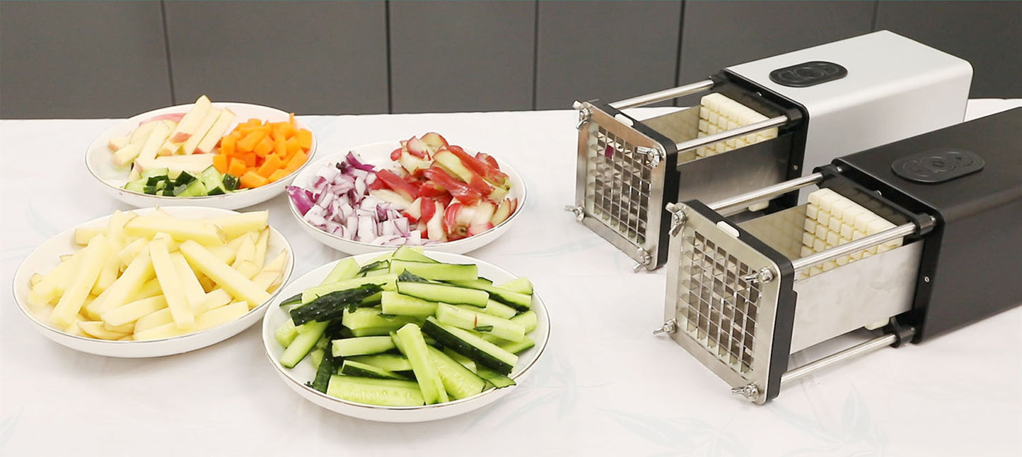 Kitchen Gadget Electric French Fry Cutter With Blades Stainless Steel