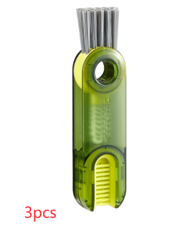 3 In 1 Tiny Bottle Cup Cover Brush Straw Cleaner Tools Multi-Functional