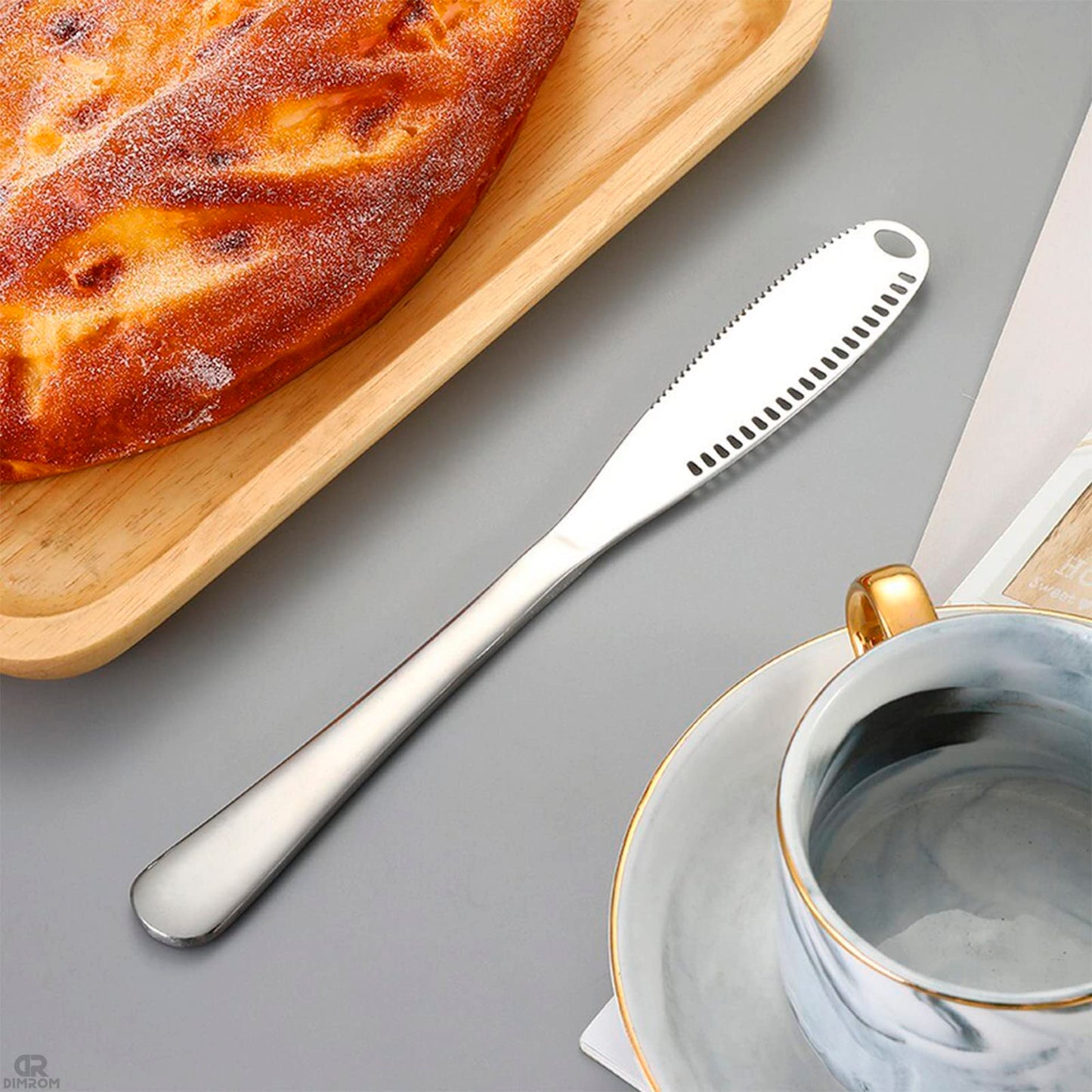Stainless Steel Butter Spreader Knife With Handle, 3 In 1 Curler Slicer