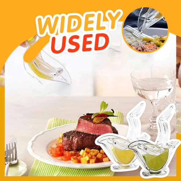 Manual Lemon Juicer Transparent Acrylic Elegance Bird Shape