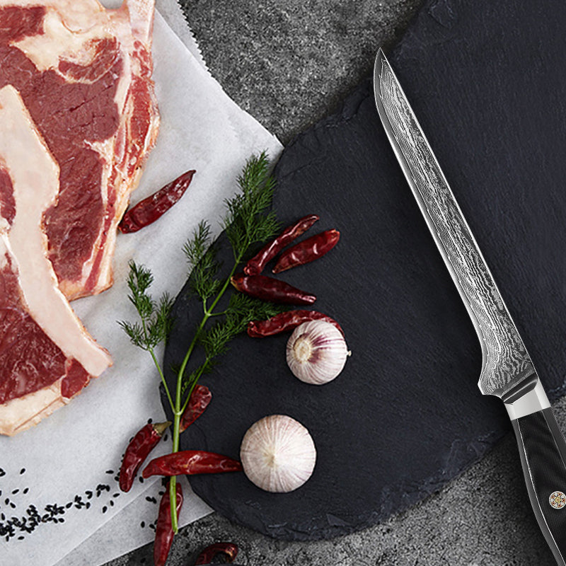 Damascus Boning Knife Commercial Stainless Steel Kitchen Knife
