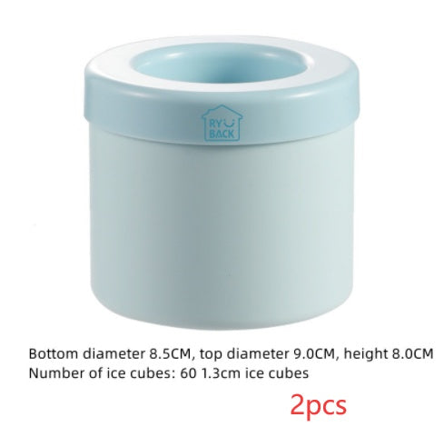 Portable 2 In 1 Ice Bucket Mold With Lid Space Saving Cube Maker