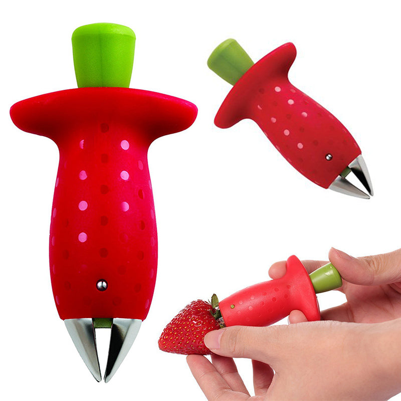 Strawberry Stem Remover Metal Plastic Fruit Leaf Remover Tomato Stalks
