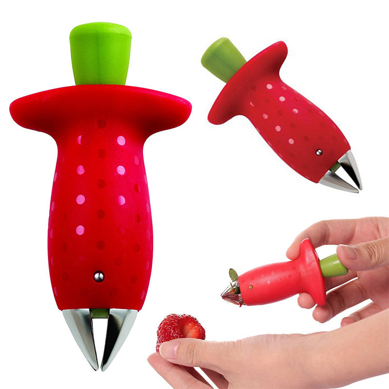 Strawberry Stem Remover Metal Plastic Fruit Leaf Remover Tomato Stalks