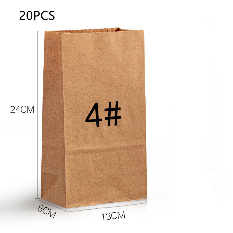 Kraft Paper Square Base Bread Baking Pastry Takeout Bag