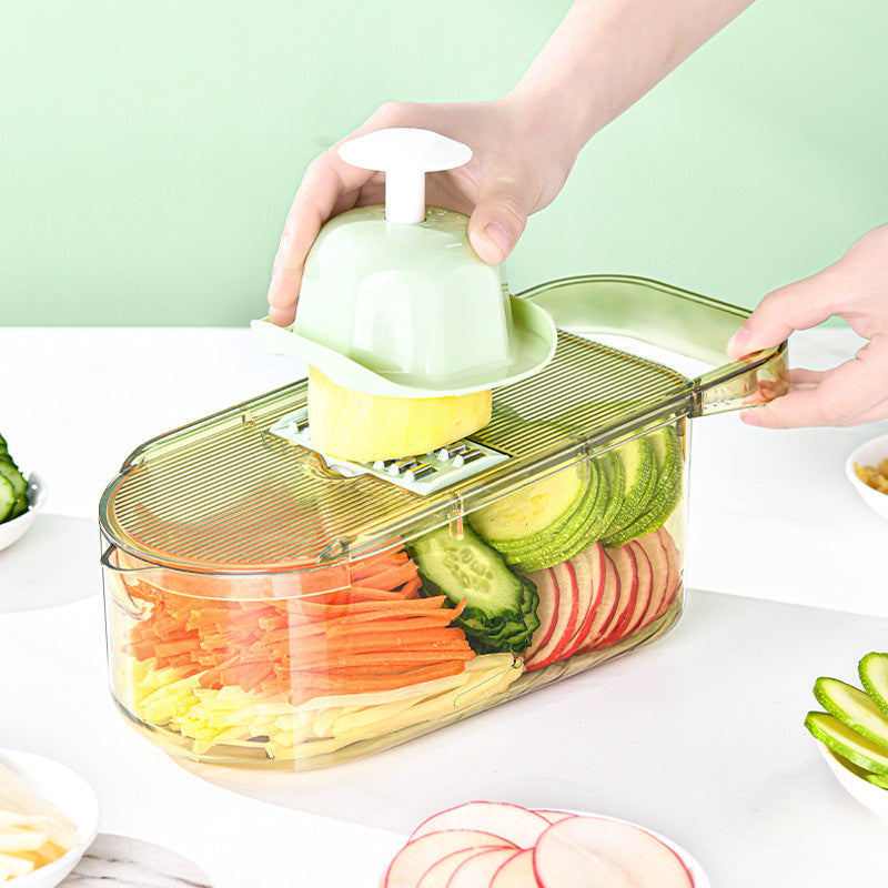 Multifunction Transparent Vegetable Cutter Steel Blade Potato Slicer