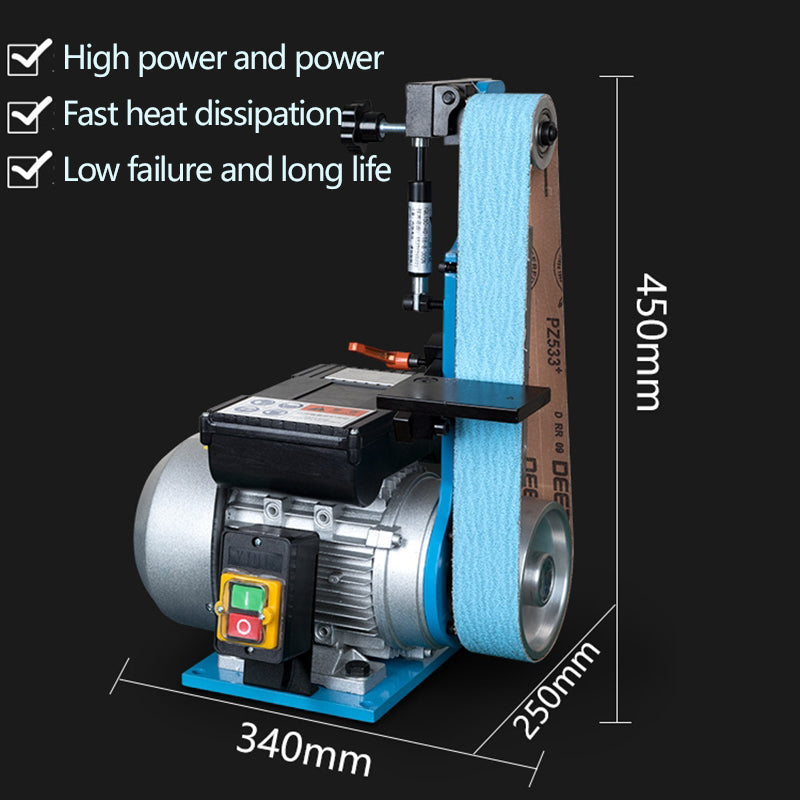 Small Vertical Sanding Belt Machine Electric Burr Woodworking Grinding