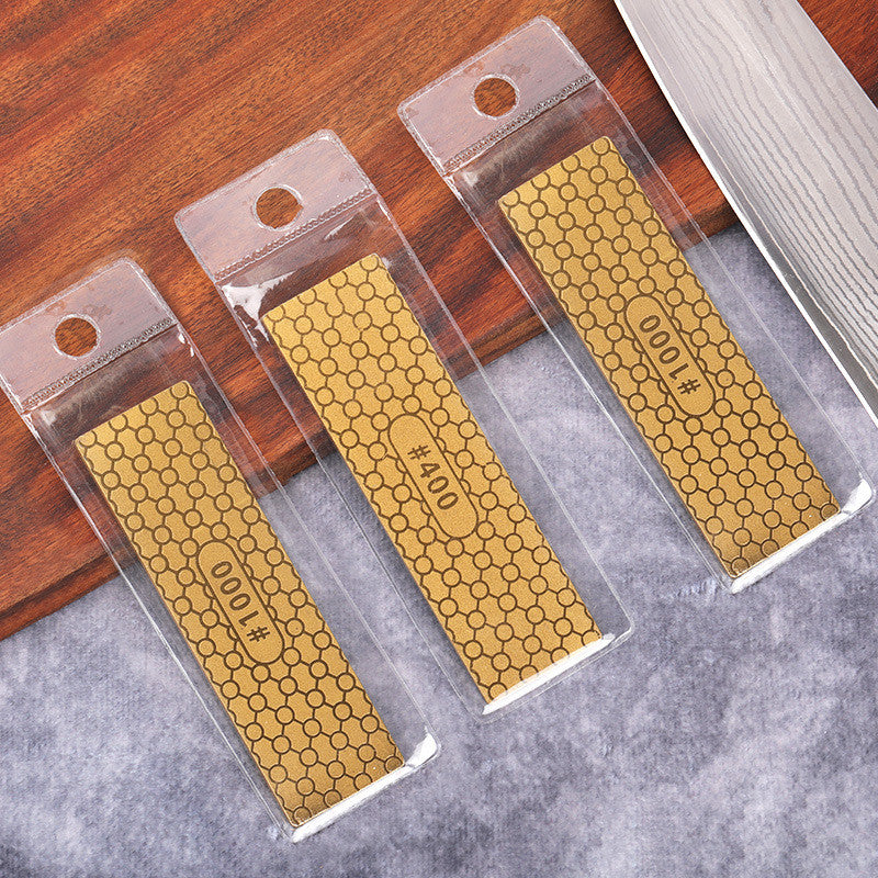 Lightweight And Easy To Carry Small Double-sided Titanium-plated Sharpening Stone
