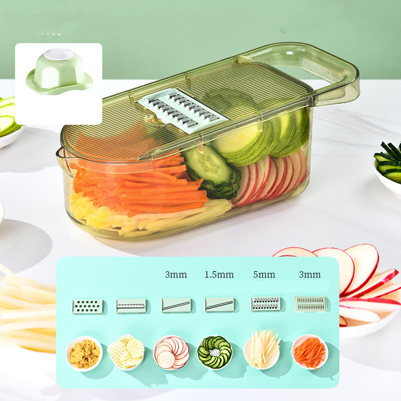 Multifunction Transparent Vegetable Cutter Steel Blade Potato Slicer