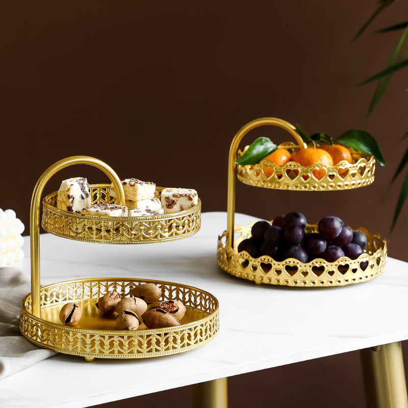 Pastry Tray Storage Tray Double Layer Creative Personality Fashion Living Room Household