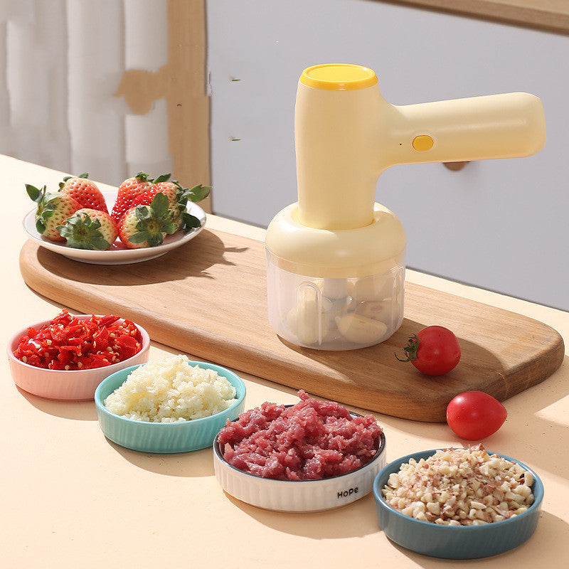 2 In 1 Electric Garlic Chopper USB Rechargeable Vegetable