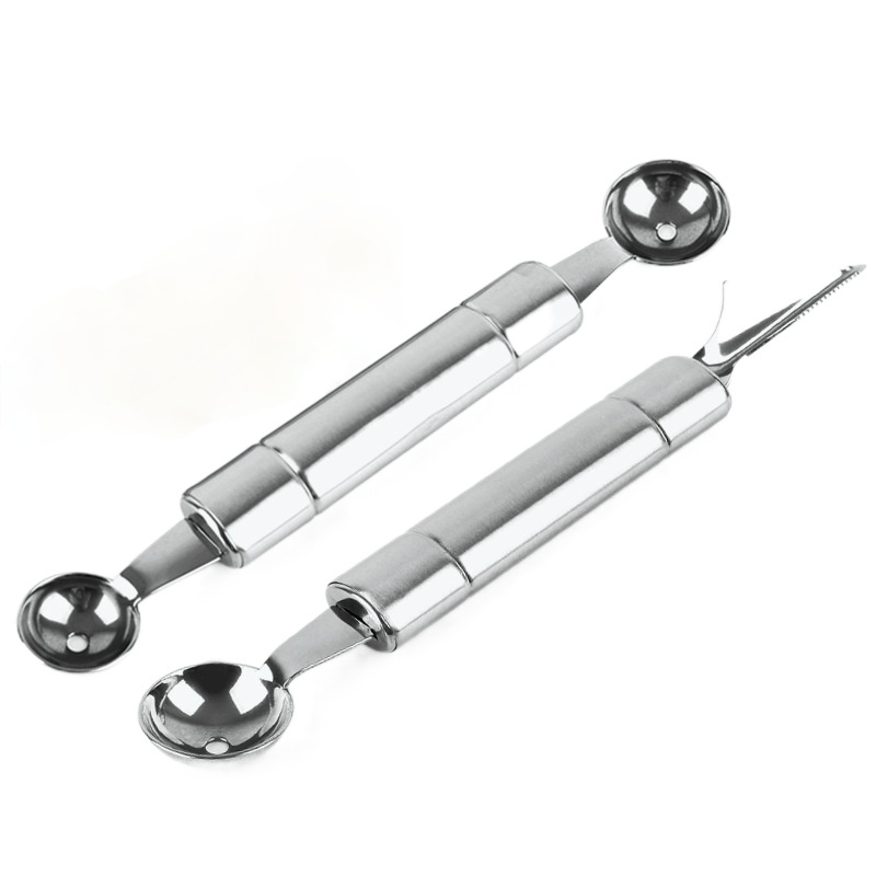 Stainless Steel Ball Digger Double-headed Carving Knife