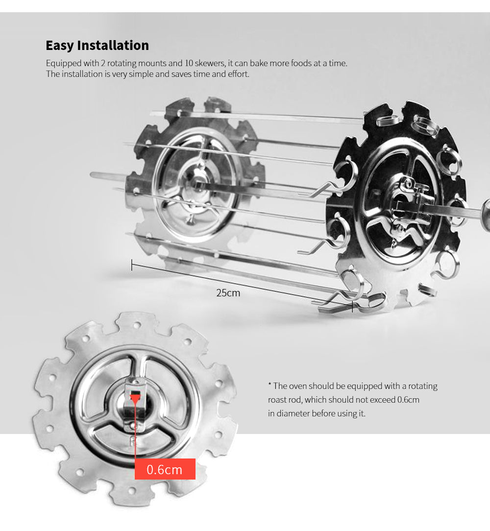 Creative Stainless Steel 304 Rotating Skewers Cage