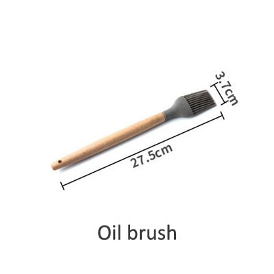 Silicone Cooking Utensils Wooden Spatula