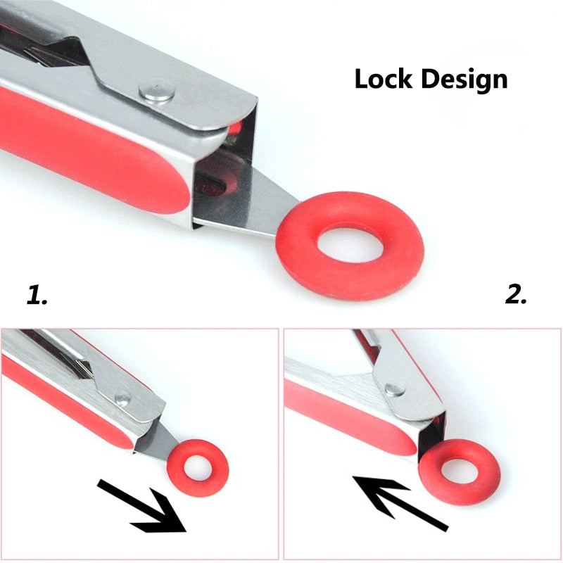 Silicone Barbecue Grilling Tongs
