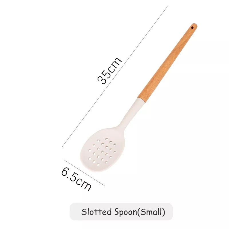 Silicone Wooden Handle Non-Stick Spatula
