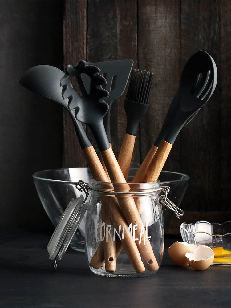 Silicone Cooking Utensils kitchen Accessories Set