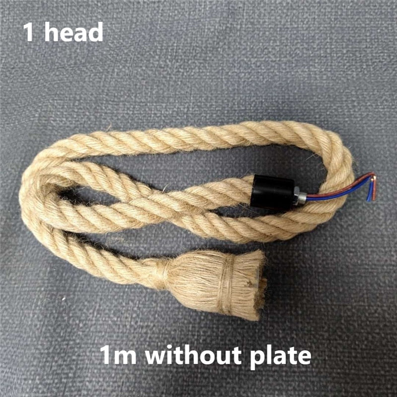 Hemp Rope Lights Vintage Retro Loft Hanging Lamp