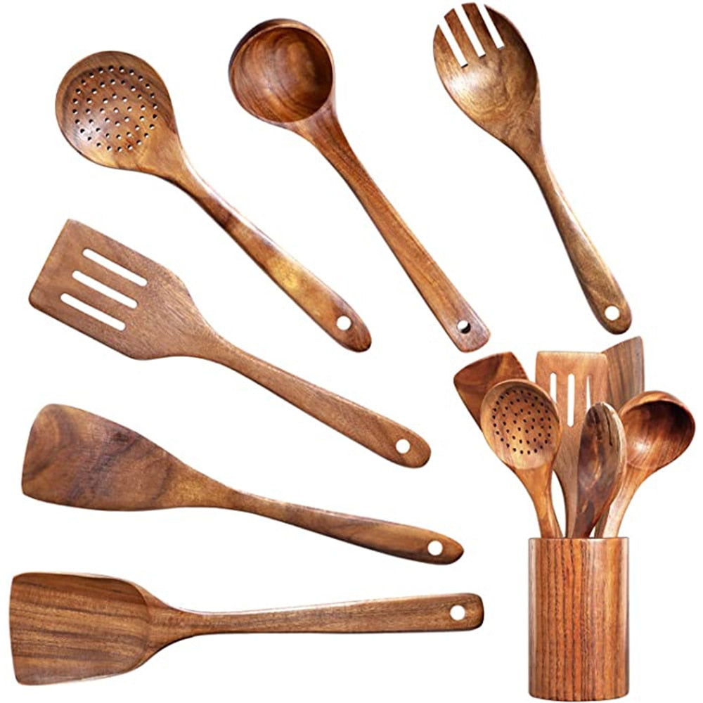 Wooden Kitchen Utensils set