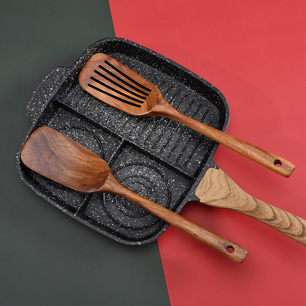 Non Stick Cooking Utensils Wooden Spatula