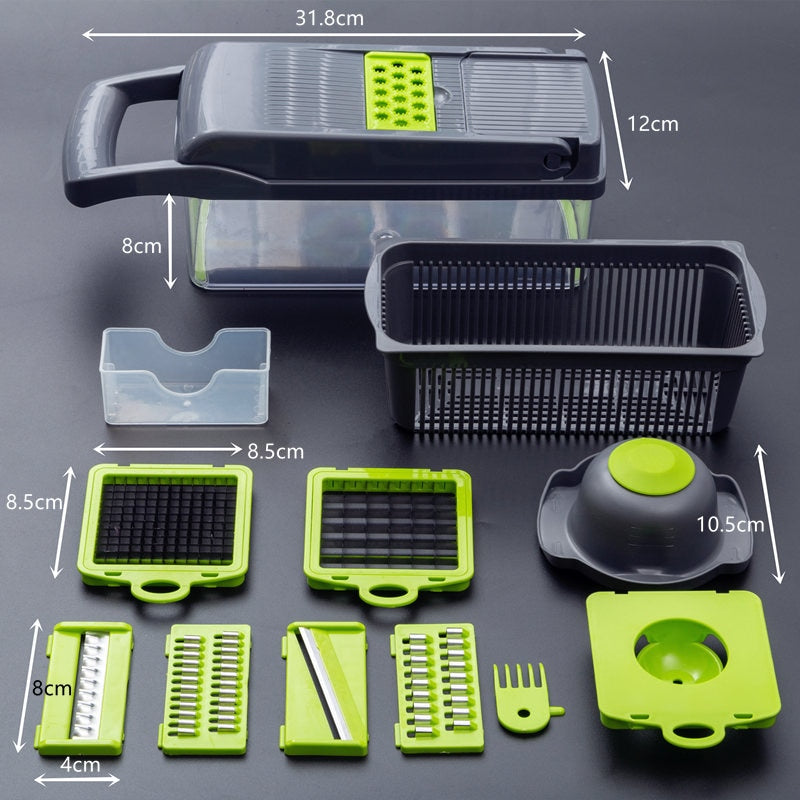 Vegetable Cutter Fruit Slicer Grater Shredders Drain