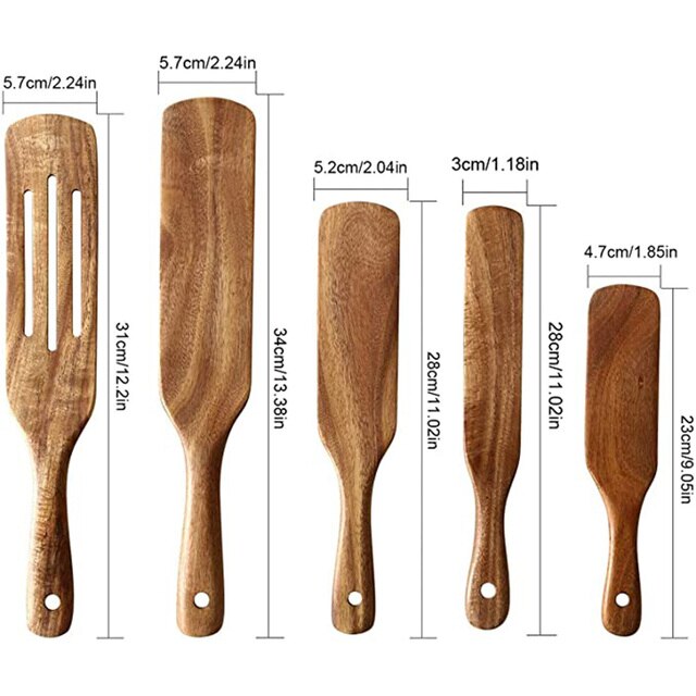 Kitchen Utensils Wooden Cooking Set