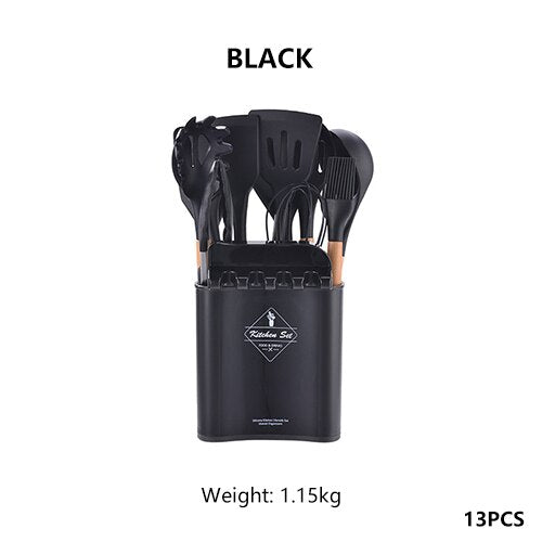13Pcs Silicone Cooking Utensils Set Non-Stick