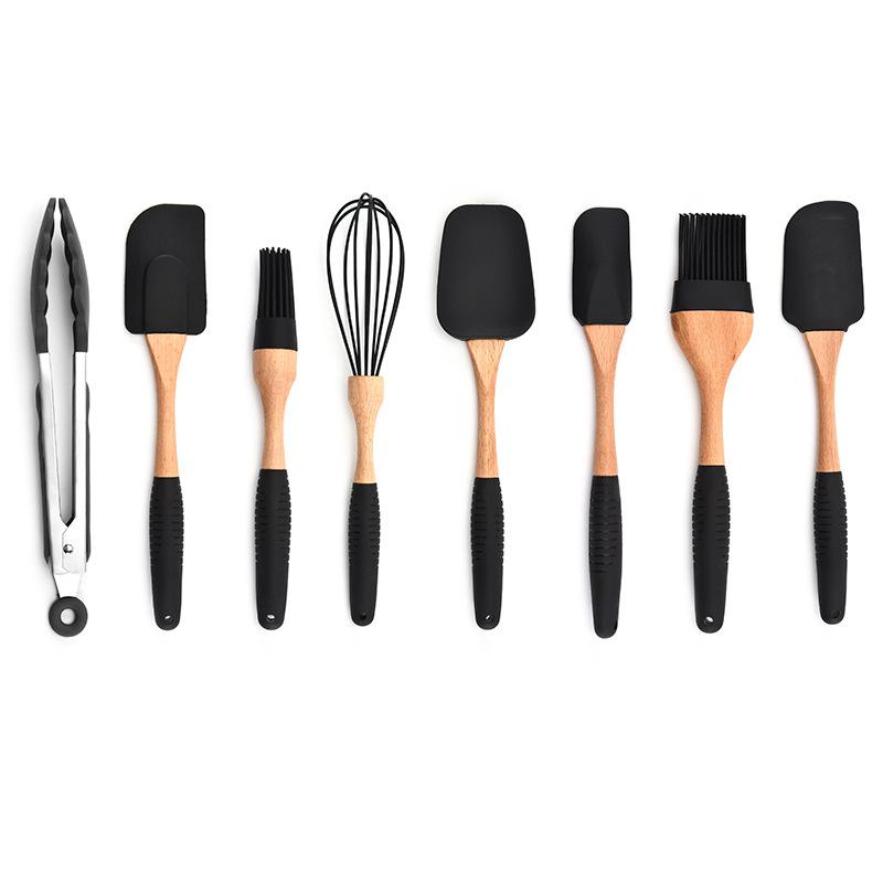 Silicone Wood Turner Spatula Brush