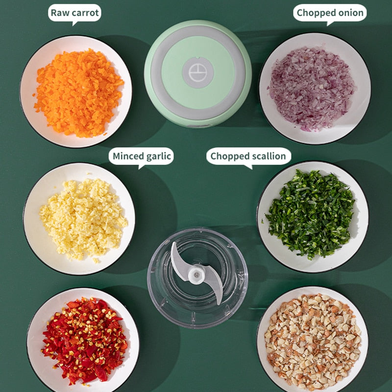 Mini Electric Garlic Chopper USB Charging Ginger